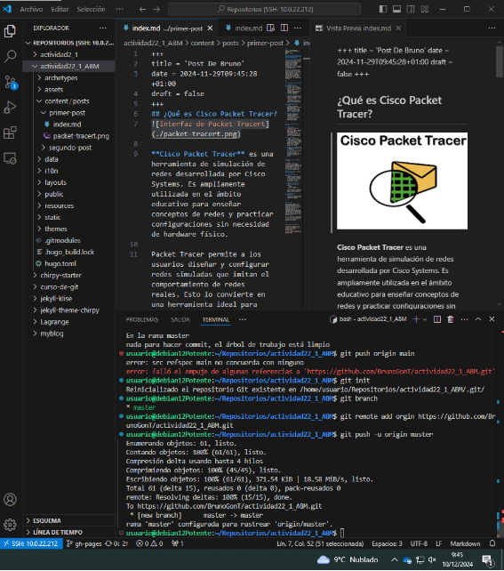 Imagen 5: Proceso de clonación en la terminal